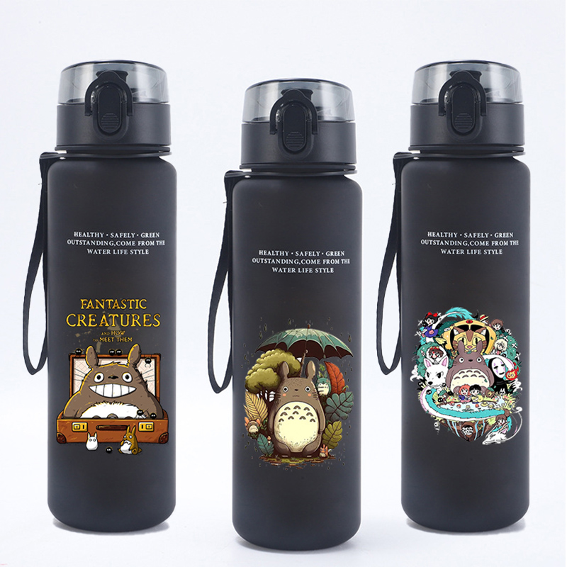 Kitchen Appliances Large - 650ML Totoro Water Bottle Anime Cartoon