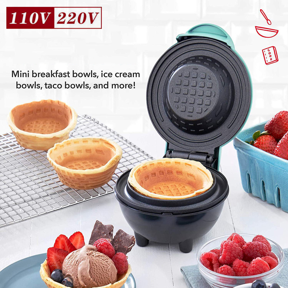 Mini Waffle Bowl Maker Electri - đánh giá và giá Ice Cream Maker Electric