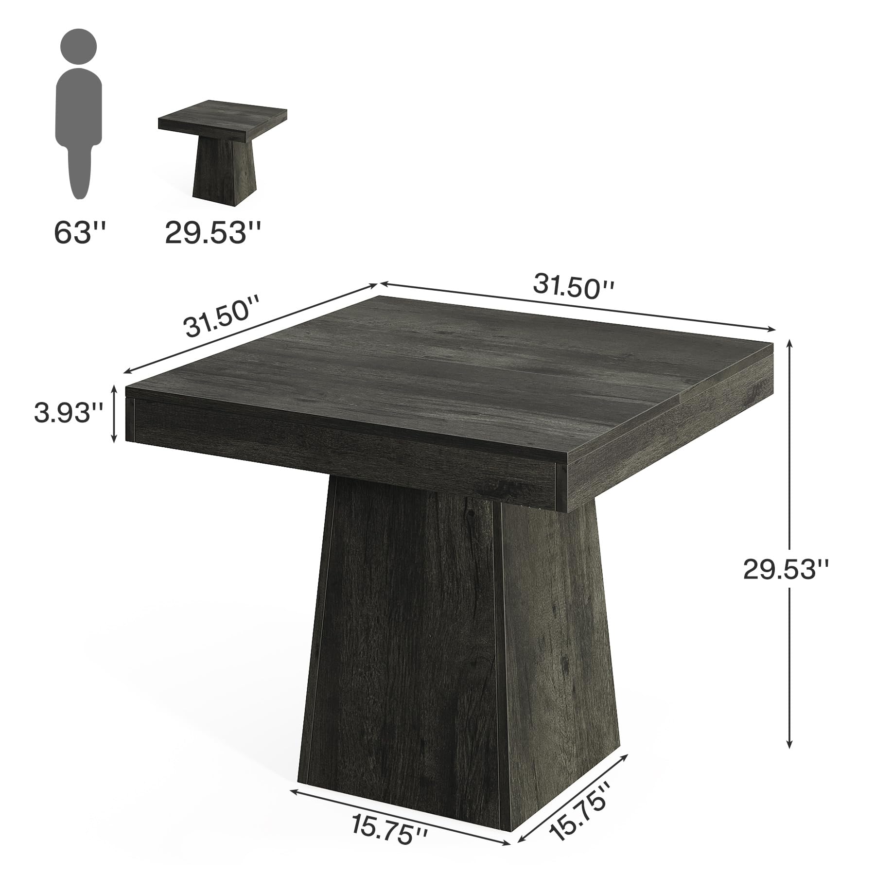 Tribesigns Square Dining Table - đánh giá và giá Kitchen Appliances Table