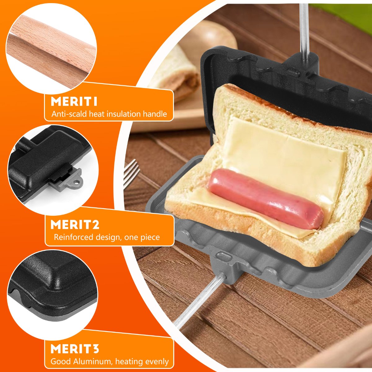 ABUD-Double-Sided Sandwich Bak - đánh giá và giá Sandwich Press Grill