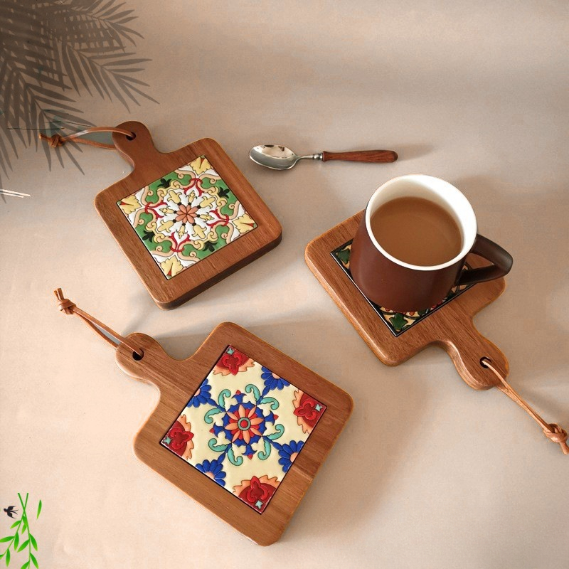 Solid Wood Flower Brick Hand P - đánh giá và giá Kitchen Appliances Table