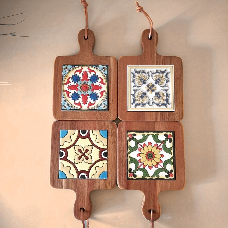 Solid Wood Flower Brick Hand P - đánh giá và giá Kitchen Appliances Table