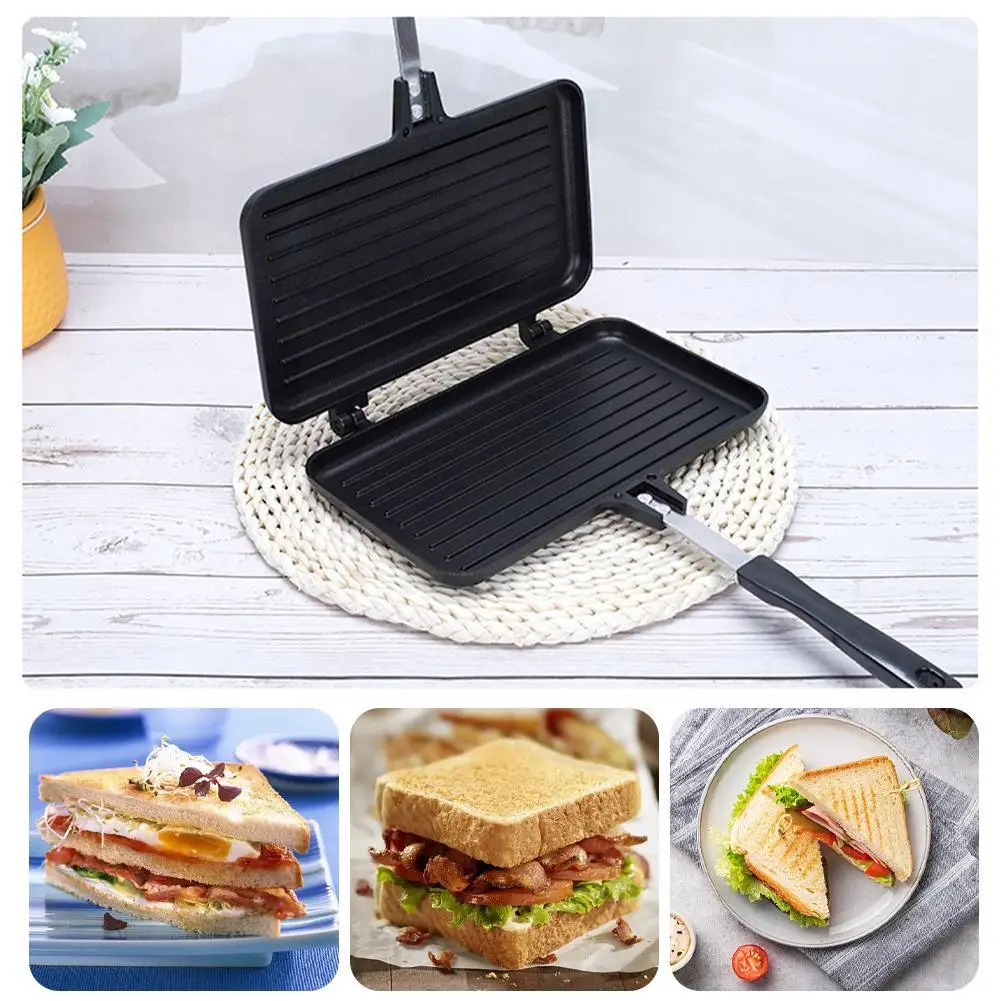Double-Sided Frying Pan Non-St - đánh giá và giá Sandwich Press Grill
