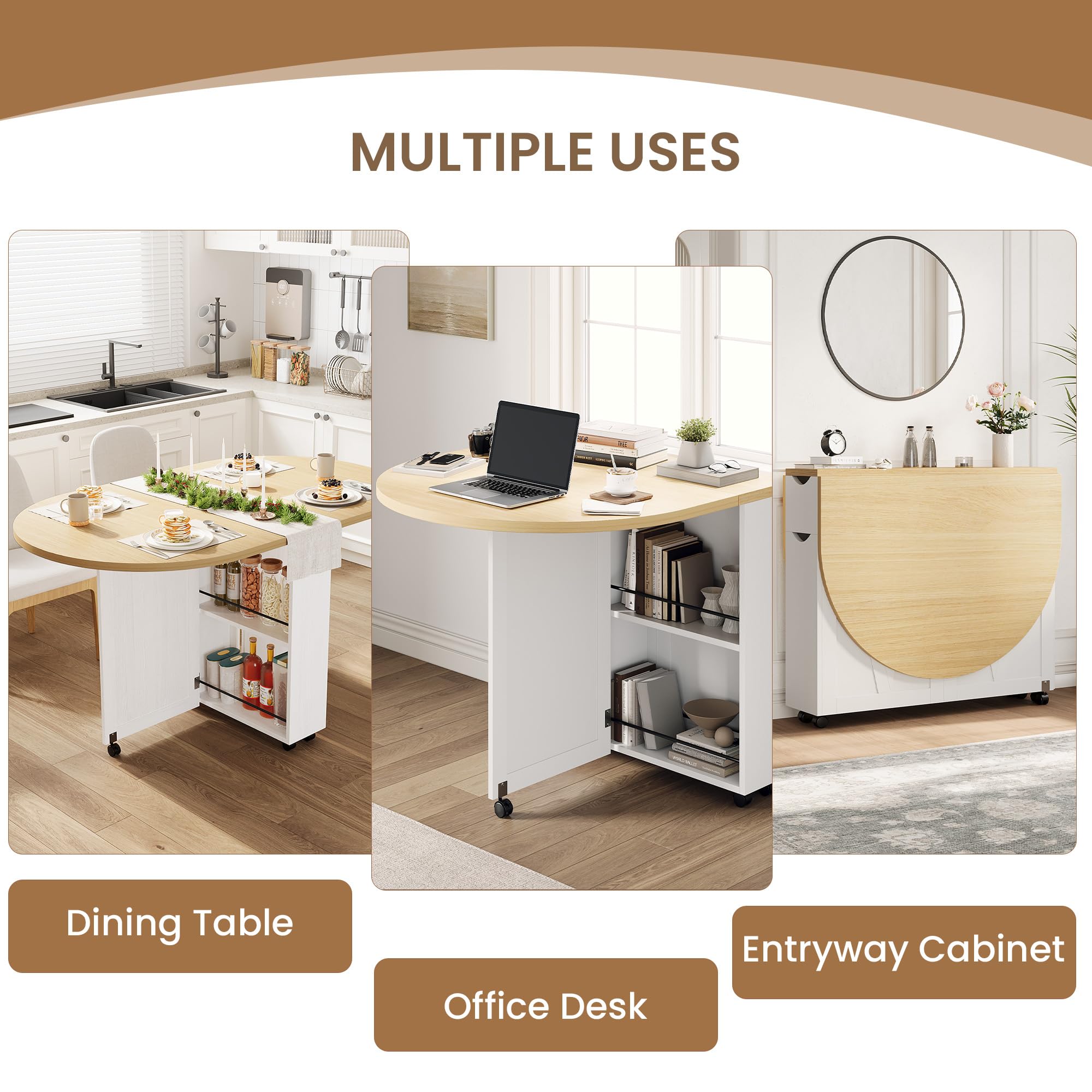 3-in-1 Folding Dining Table Wi - đánh giá và giá Kitchen Appliances Table