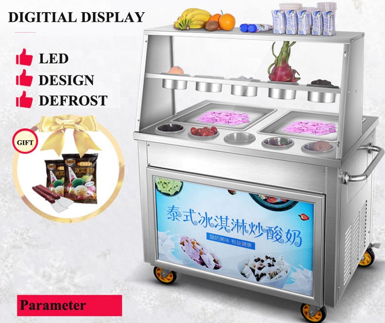 Frying Ice Machine Commercial  - đánh giá và giá Ice Cream Maker Electric