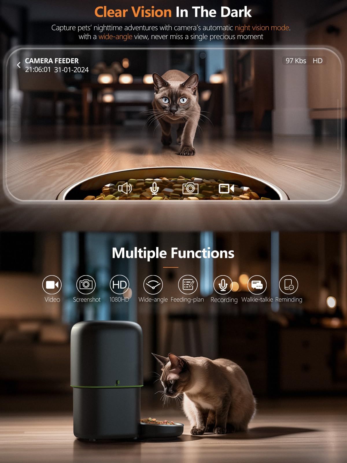 Automatic Cat Feeder Camera Pe - đánh giá và giá Kitchen Appliances Video